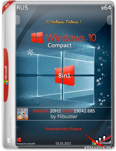 Windows 10 x64 20H2.19042.685 Compact By Flibustier (RUS/2021)