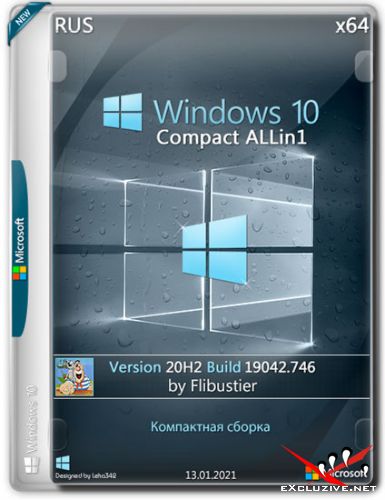 Windows 10 x64 20H2.19042.746 Compact ALLin1 By Flibustier (RUS/2021)