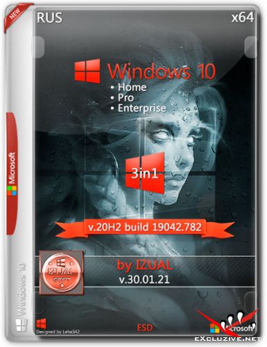 Windows 10 x64 3in1 20H2.19042.782 v.30.01.21 by IZUAL (RUS/2021)