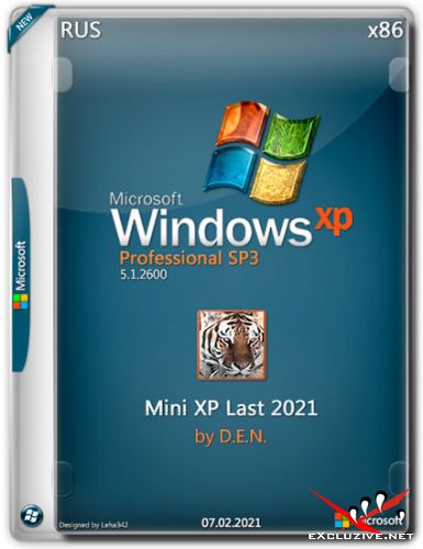 Windows XP Professional SP3 VL x86 MiniXP Last by D.E.N. (RUS/2021)