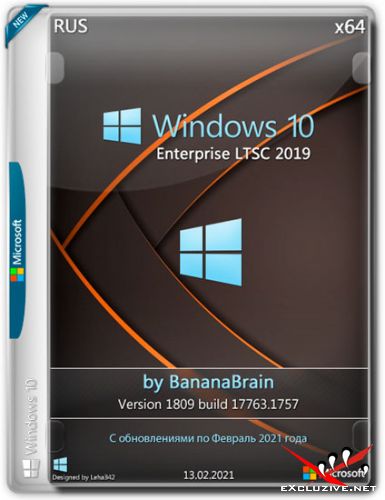 Windows 10 Enterprise LTSC x64 17763.1757 by BananaBrain (RUS/2021)