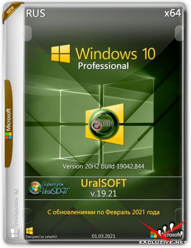 Windows 10 Professional x64 20H2.19042.844 v.19.21 (RUS/2021)