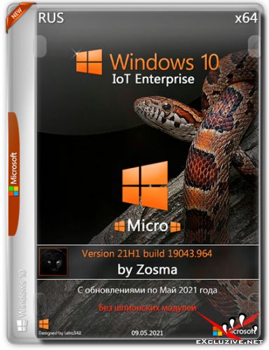 Windows 10 IoT Enterprise x64 Micro 21H1.19043.964 by Zosma (RUS/2021)