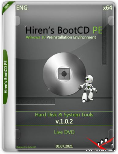 Hiren's BootCD PE x64 v.1.0.2 (ENG/2021)