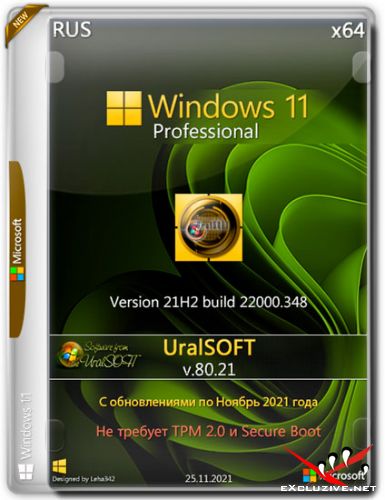 Windows 11 Professional x64 21H2.22000.348 v.80.21 (RUS/2021)