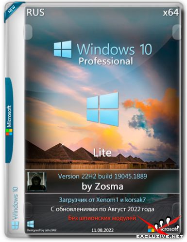 Windows 10 Pro x64 Lite 22H2.19045.1889 by Zosma (RUS/2022)